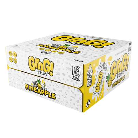 Grog Pineapple Hard Japanese Soda can – 6% ABV, 12oz, zero added sugar
