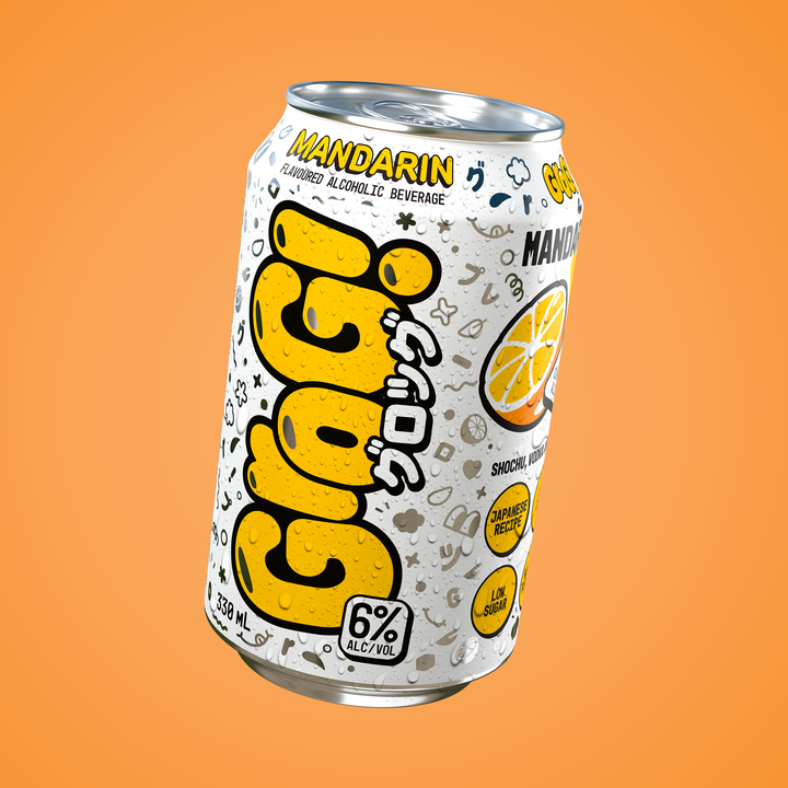 Grog Mandarin flavour splash artwork