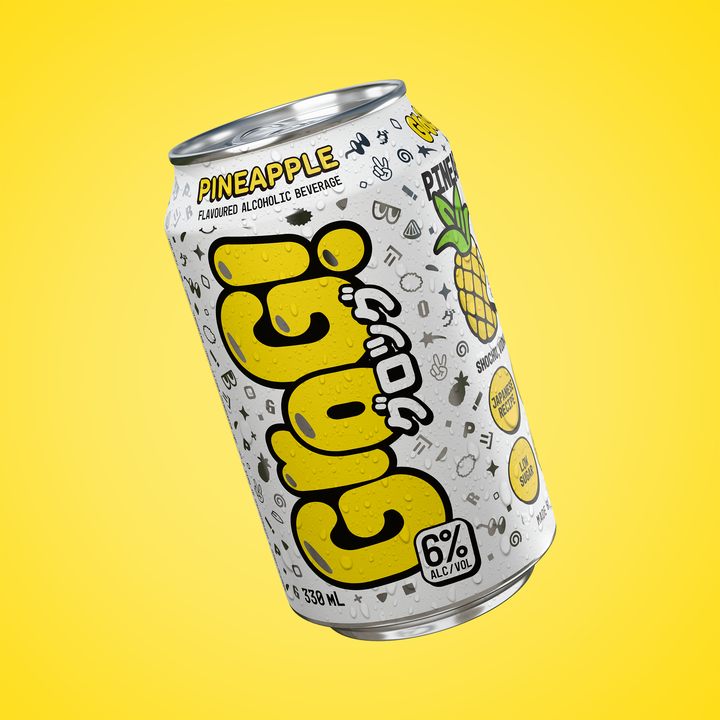 Grog Pineapple flavour splash artwork