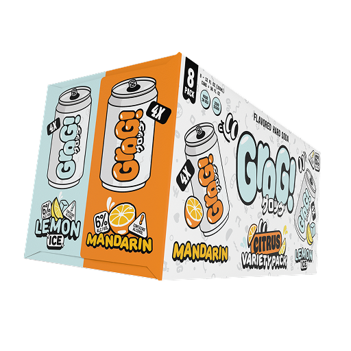 Grog Citrus Pack Hard Japanese Soda Pack – 6% ABV, 12oz, zero added sugar